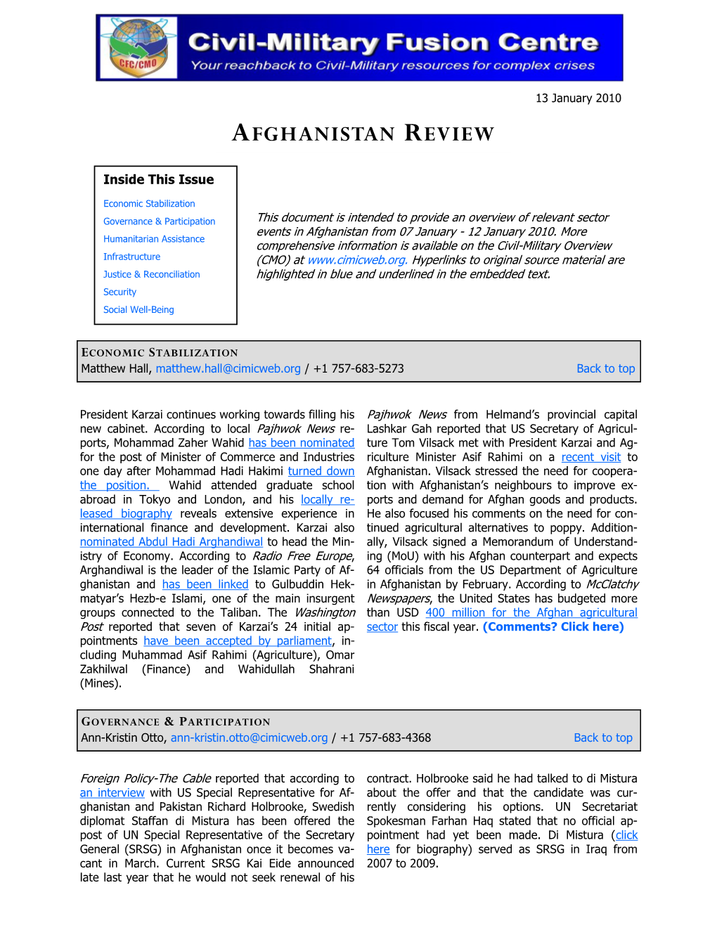 Afghanistan Review