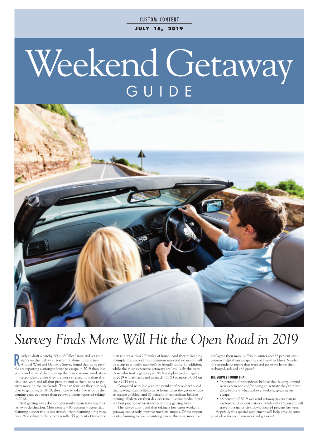 Survey Finds More Will Hit the Open Road in 2019