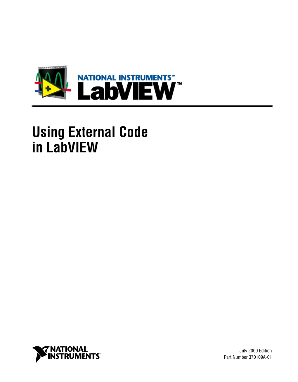 Archived: Using External Code in Labview