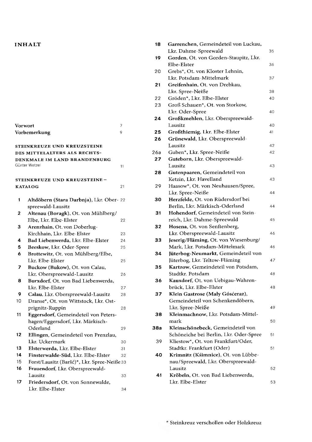 Steinkreuz Verschollen Oder Holzkreuz 42 Lauchhammer-Mitte (Bockwitz), 72 Senftenberg (Zly Komorow) (1), Gemeindeteil Von Lauchhammer, Lkr