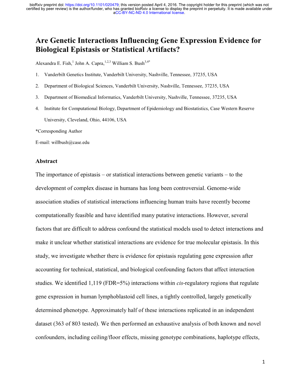 Are Genetic Interactions Influencing Gene Expression Evidence for Biological Epistasis Or Statistical Artifacts?