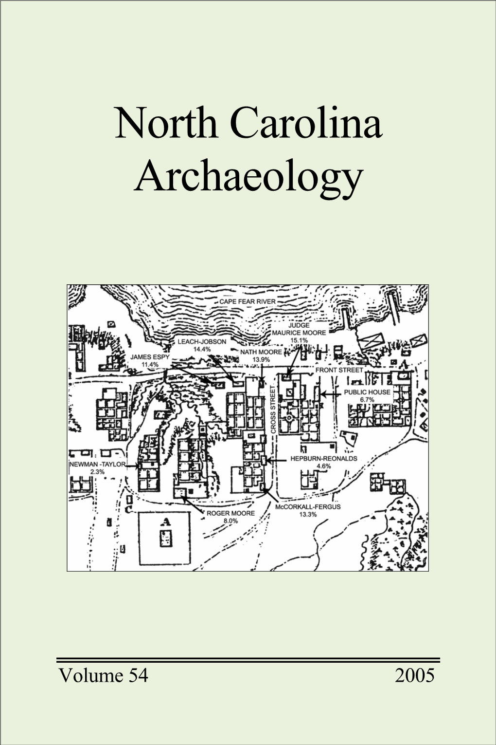 North Carolina Archaeology, Vol. 54