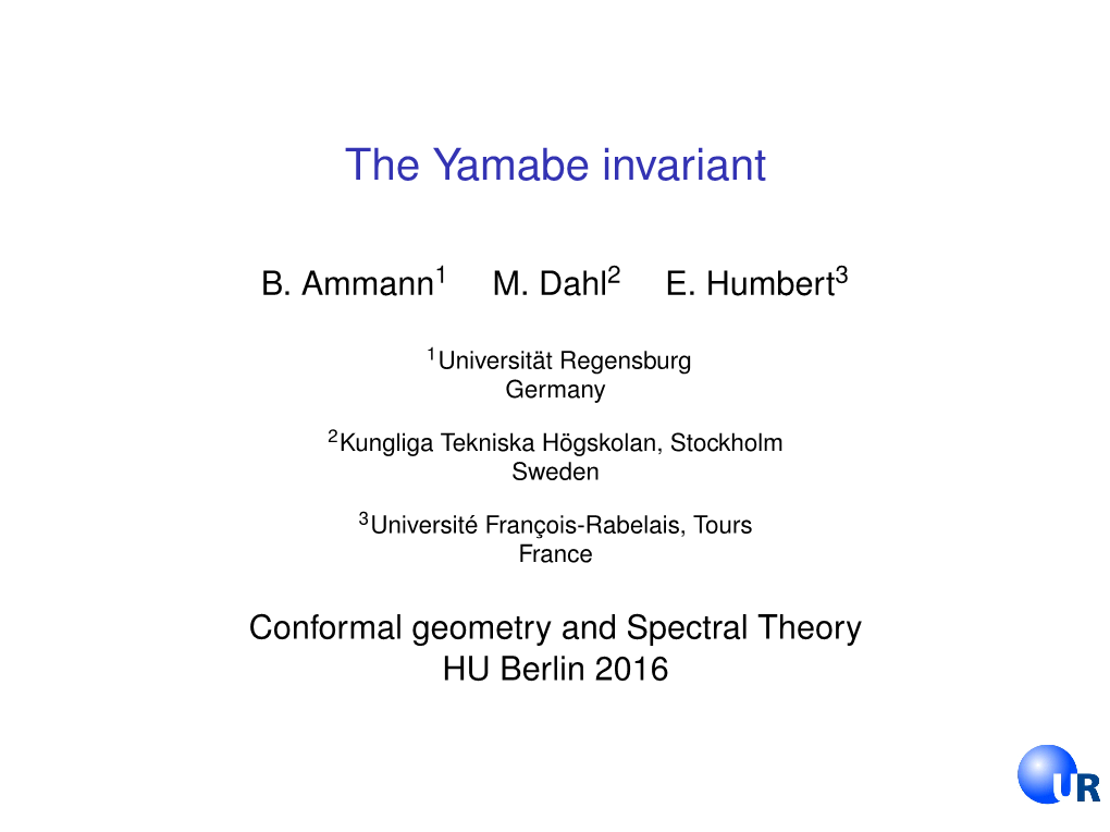 The Yamabe Invariant