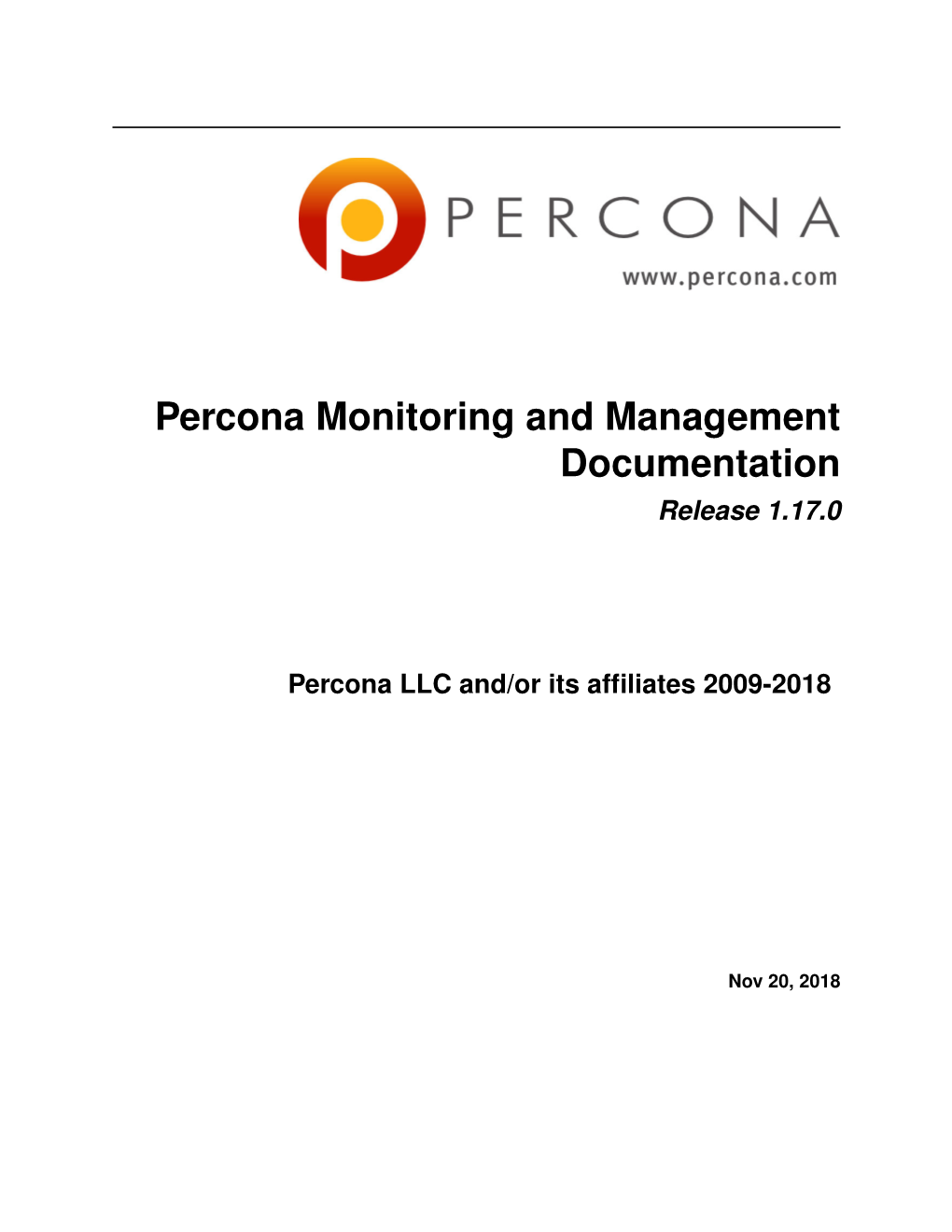 Percona Monitoring and Management Documentation Release 1.17.0