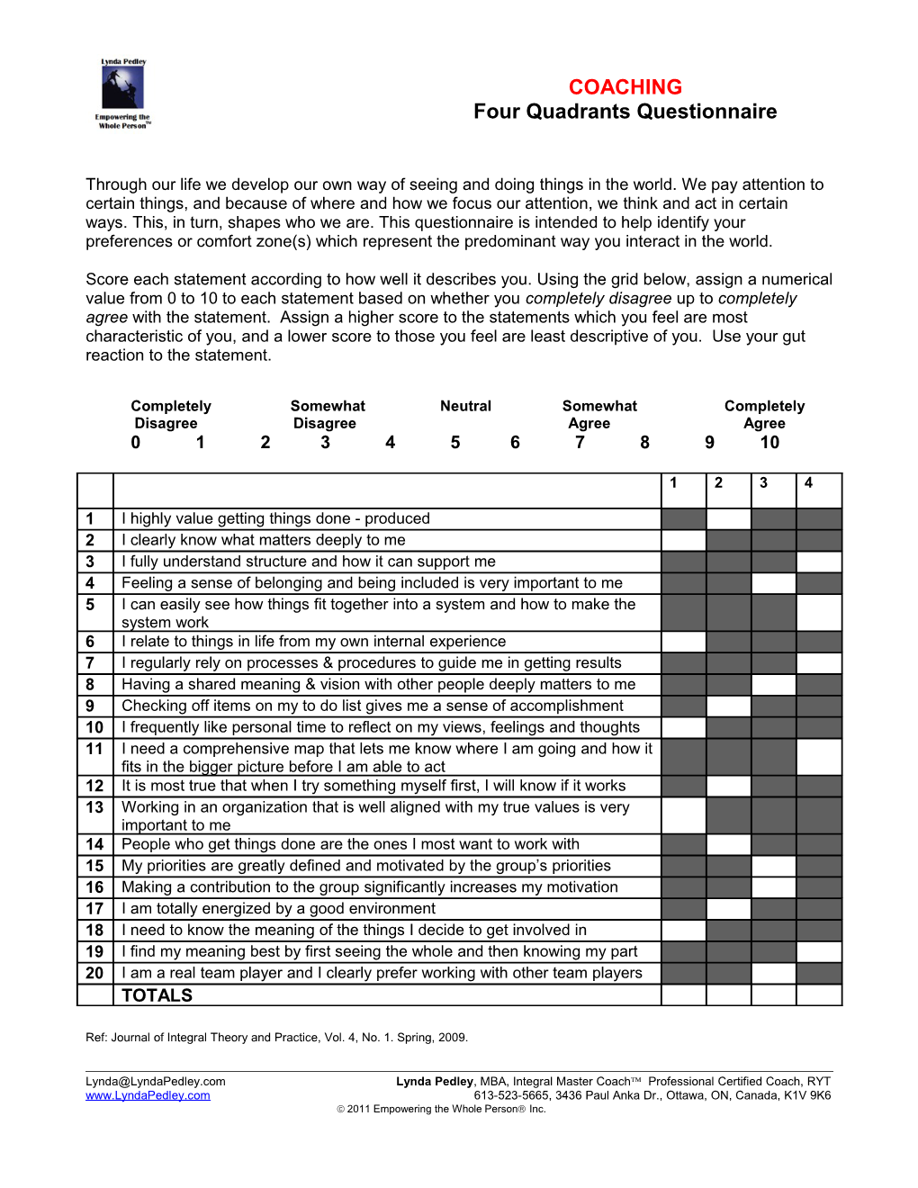 Ref: Journal of Integral Theory and Practice, Vol. 4, No. 1. Spring, 2009