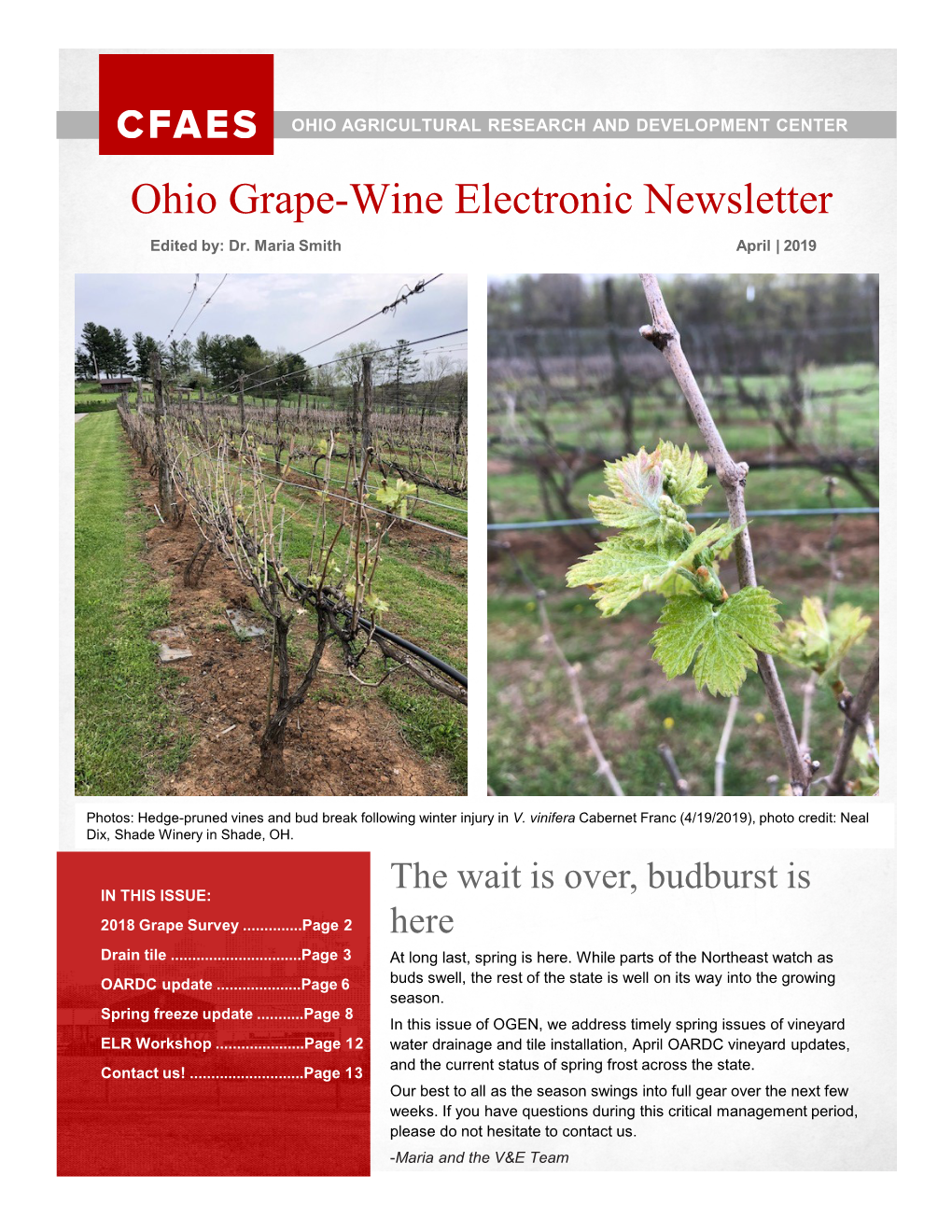 Ohio Grape-Wine Electronic Newsletter Edited By: Dr