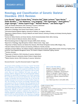 Nosology and Classification of Genetic Skeletal Disorders: 2015 Revision