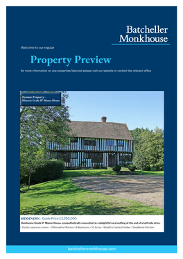 Property Preview for More Information on Any Properties Featured Please Visit Our Website Or Contact the Relevant Office