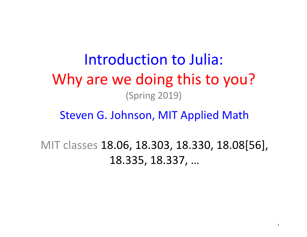 Introduction to Julia (PDF)