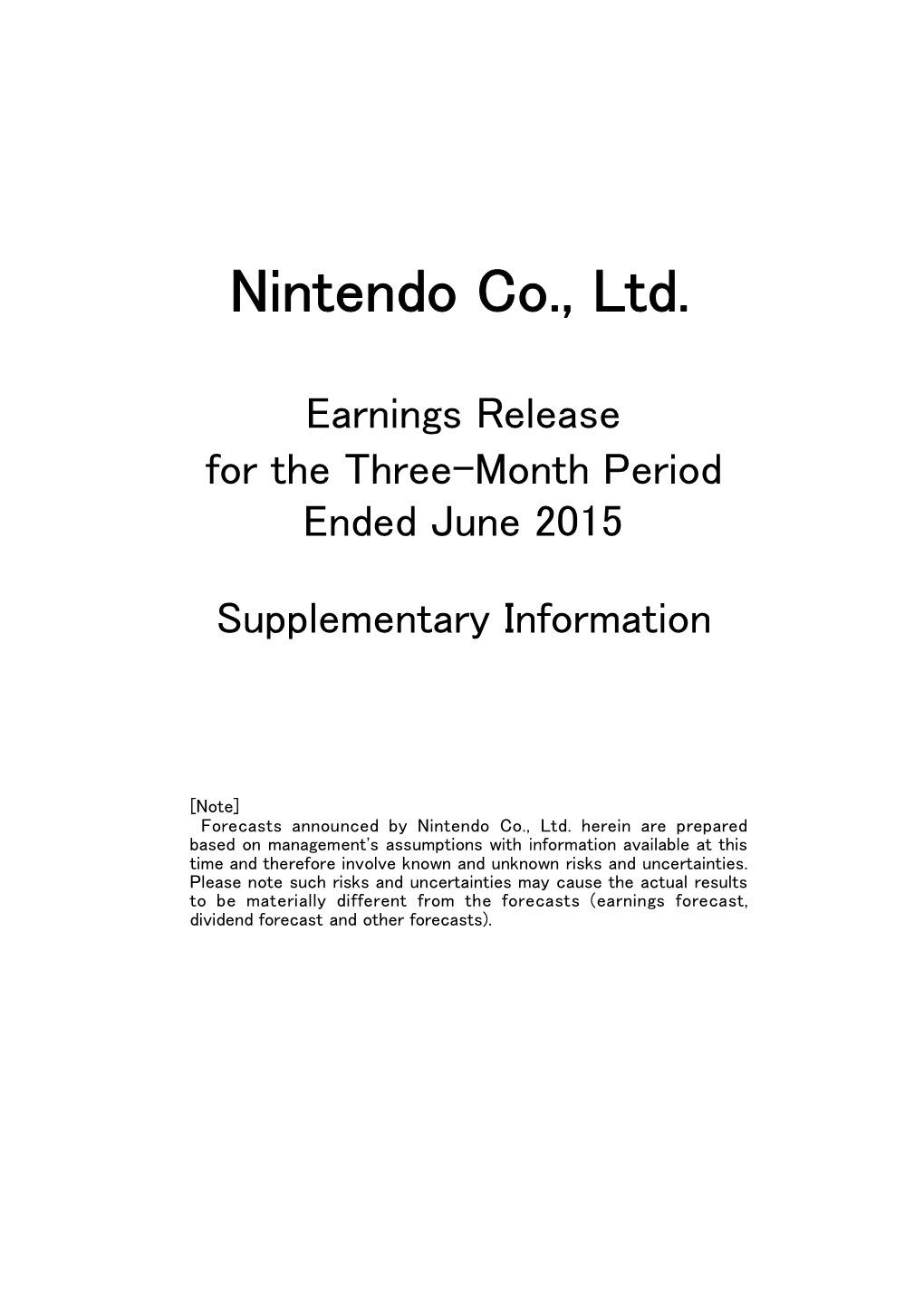 Nintendo Co., Ltd