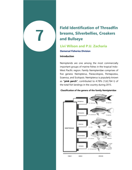Field Identification of Threadfin Breams, Silverbellies, Croakers And