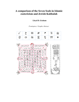 A Comparison of the Seven Seals in Islamic Esotericism and Jewish Kabbalah