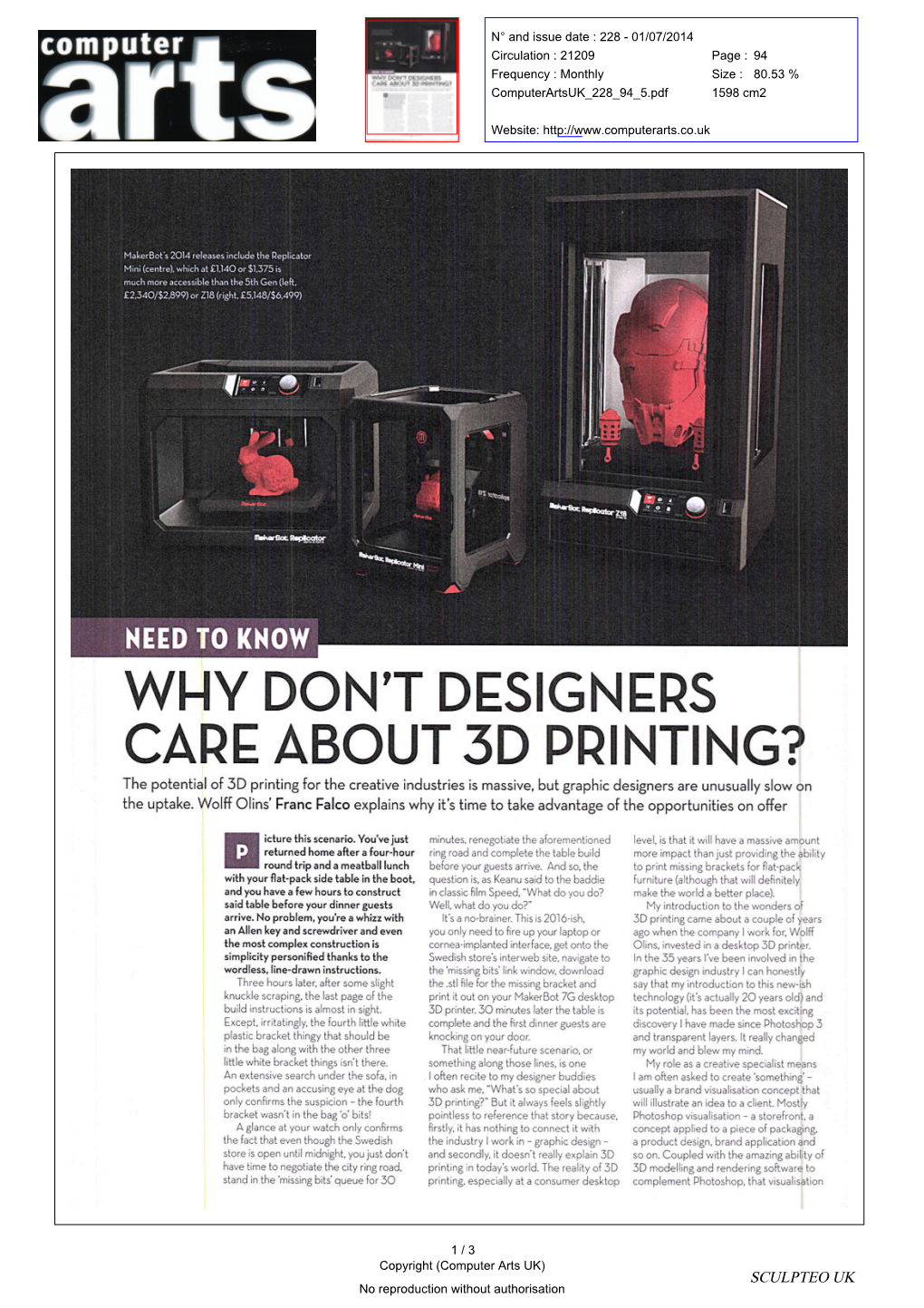 Why Don' Tdesigners Care About 3D Printing?