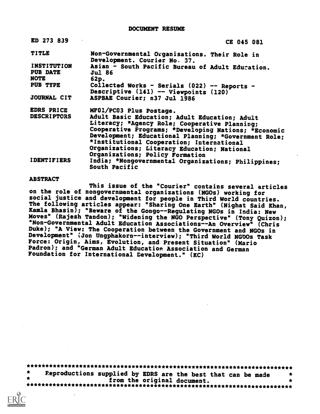 Pub Type Journal Cit Edrs Price Descriptors