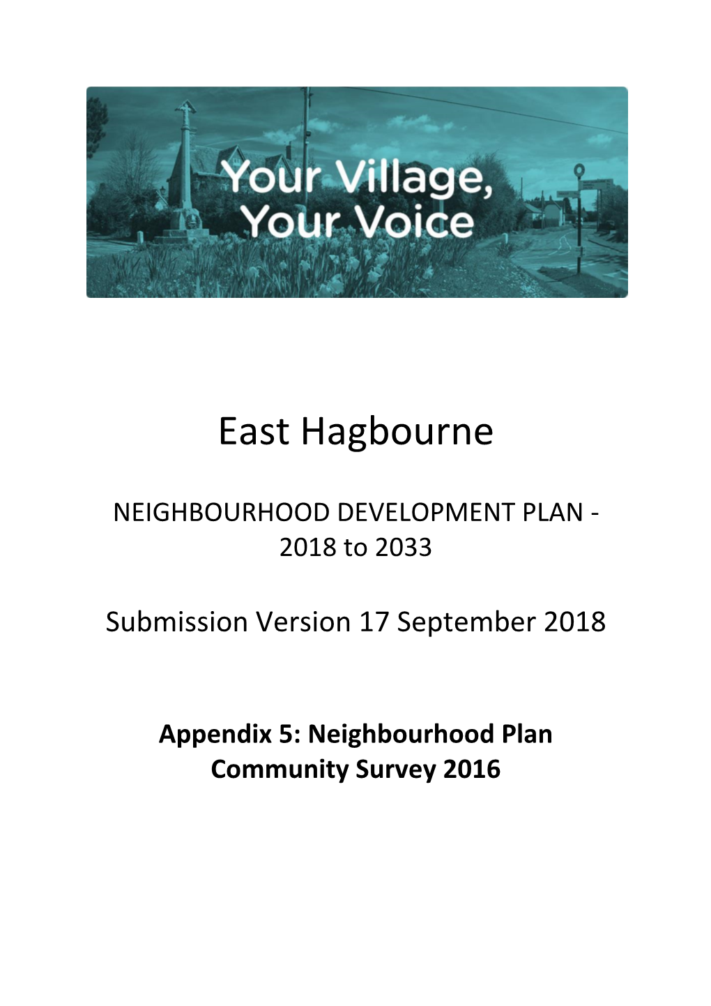 EHNP Appendix 5 Community Survey