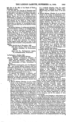 THE LONDON GAZETTE, NOVEMBER 14, 1882. 5065 Fthd Also at the Office of the Board of Trade, I in a Southerly Direction, from the Public Whitehall, London