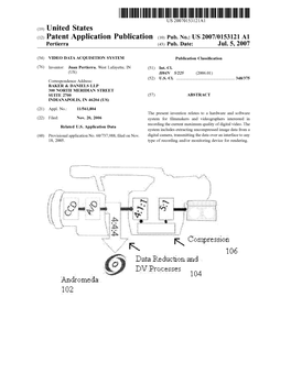 (12) Patent Application Publication (10) Pub. No.: US 2007/0153121 A1 Pertierra (43) Pub
