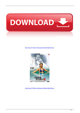 Hate Story IV Movie Download in Hindi Mp4 Movies