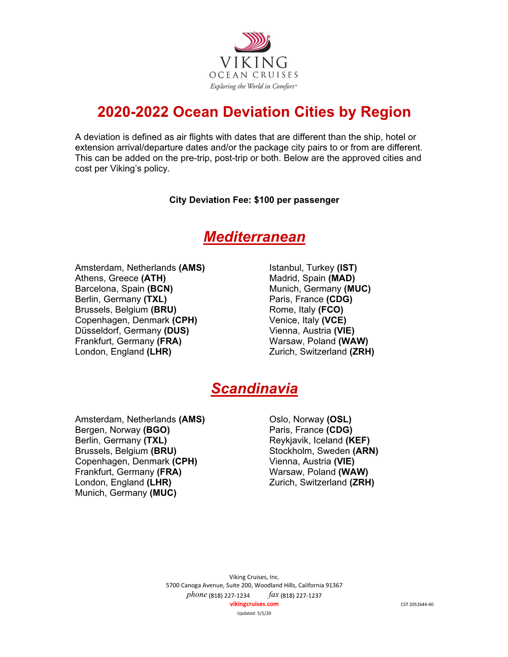 2020-2022 Ocean Deviation Cities by Region
