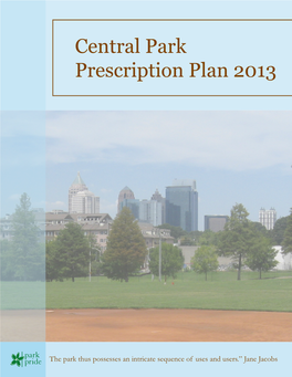 Central Park Prescription Plan 2013