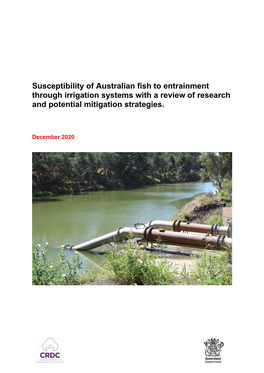Susceptibility of Australian Fish to Entrainment Through Irrigation Systems with a Review of Research and Potential Mitigation Strategies