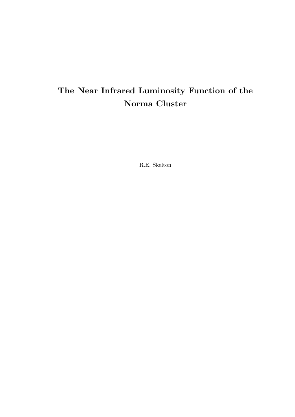 The Near Infrared Luminosity Function of the Norma Cluster