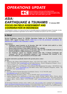 Asia: Earthquake & Tsunamis