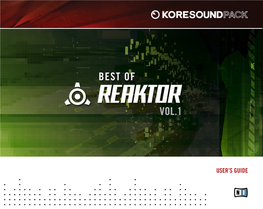 Koresound Pack Best of REAKTOR Vol. 1