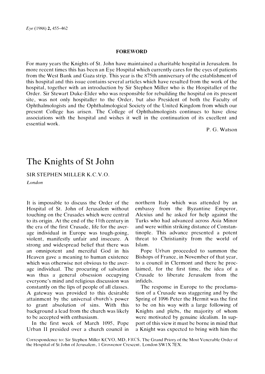 The Knights of St John