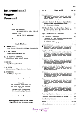 The International Sugar Journal 1966 Vol.68 No.809