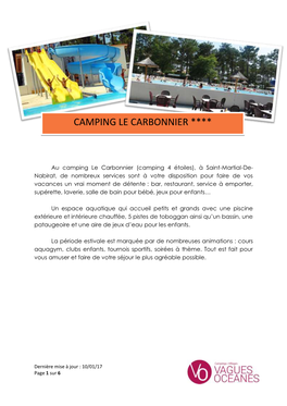 Camping Le Carbonnier ****