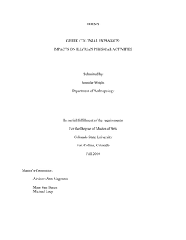 Thesis Greek Colonial Expansion