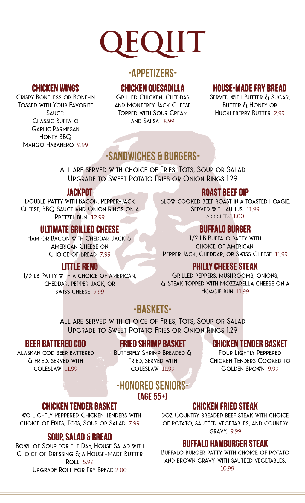 Lunch/Dinner Menu