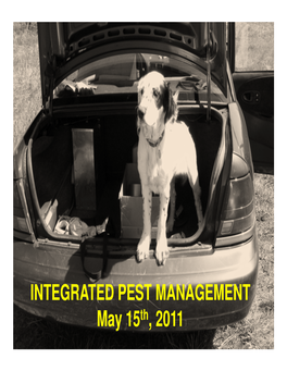 INTEGRATED PEST MANAGEMENT May 15Th, 2011