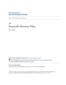 Roosevelt's Monetary Policy