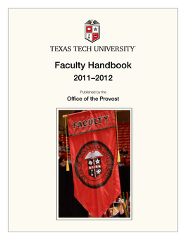 Faculty Handbook 2011–2012
