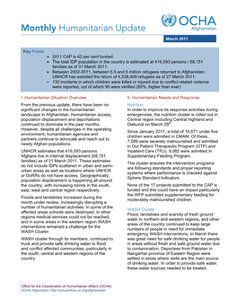 Humanitarian Update-Afghanistan-March 2011.Pdf (English)