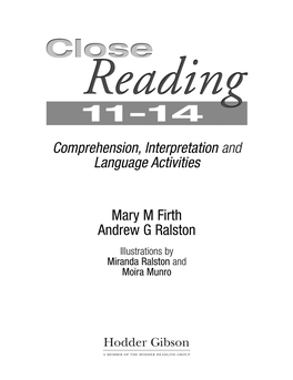 Close Reading 11-14