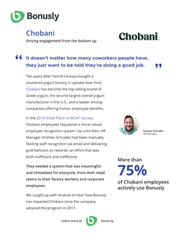 Chobani Driving Engagement from the Bottom Up