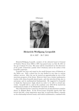Heinrich-Wolfgang Leopoldt 22