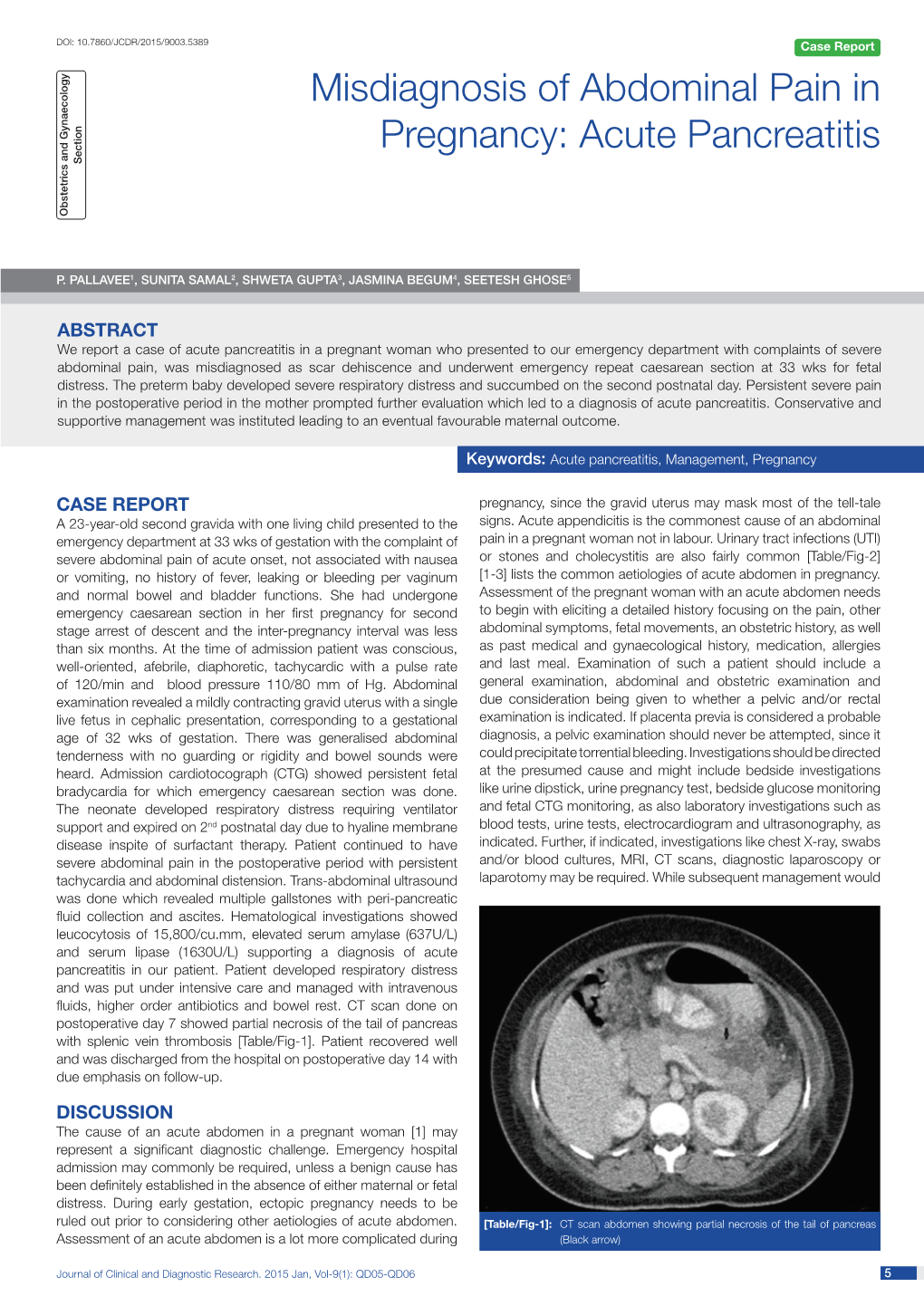 Misdiagnosis Of Abdominal Pain In Pregnancy Acute Pancreatitis Section