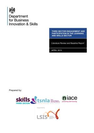 Third Sector Engagement and Participation in the Learning and Skills Sector