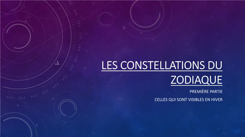 Les Constellations Du Zodiaque