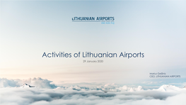 Activities of Lithuanian Airports 29 January 2020
