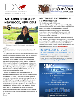 Malatino Represents New Blood, New Ideas