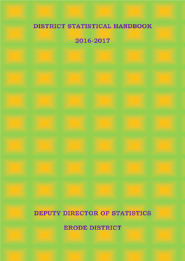 District Statistical Handbook 2016-2017 Deputy Director