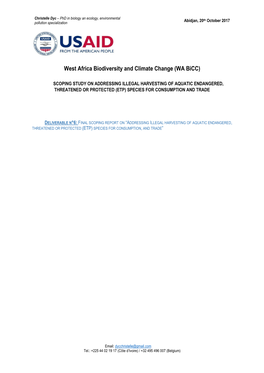 West Africa Biodiversity and Climate Change (WA Bicc)