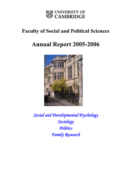 2005-2006 Faculty of Social and Political