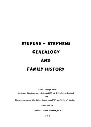 Stevens Stephens Genealogy and Family History