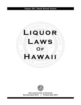 Liquor Laws Hawaii